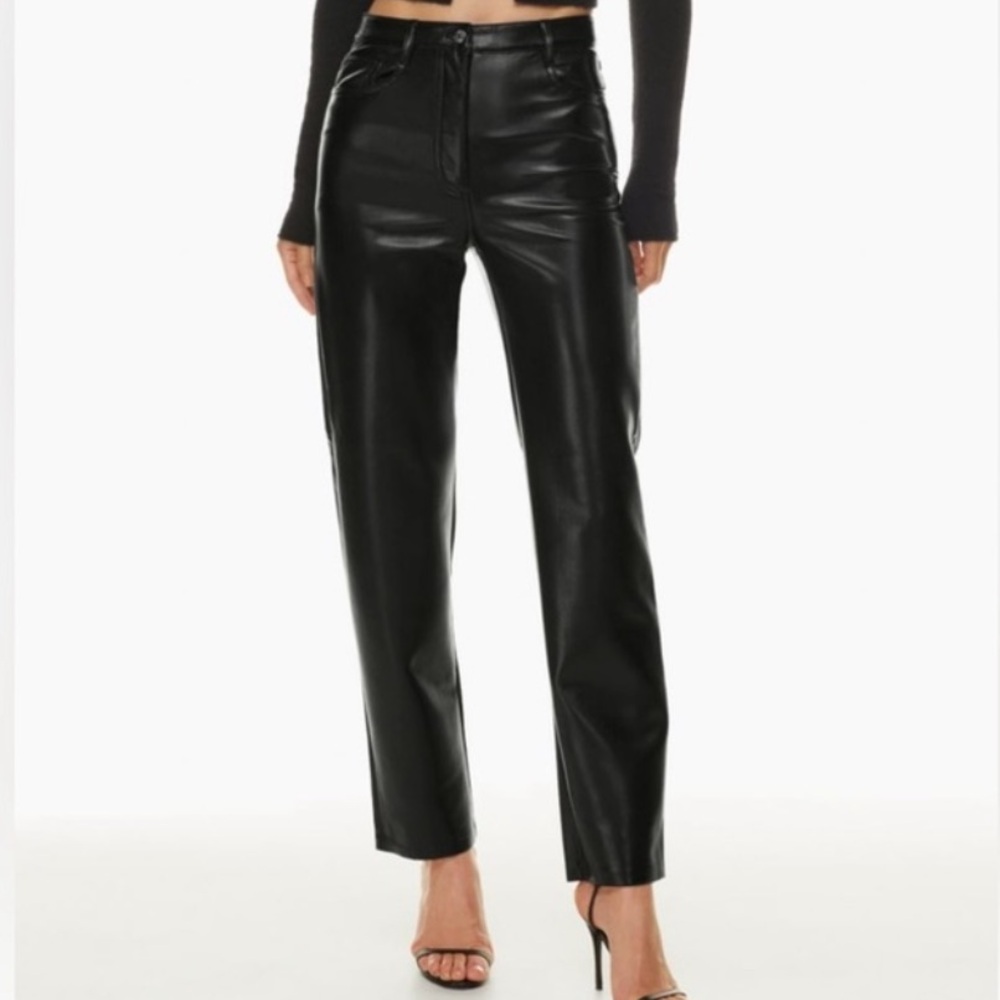 Aritizia Wilfred Faux Leather Pants Black Size 4